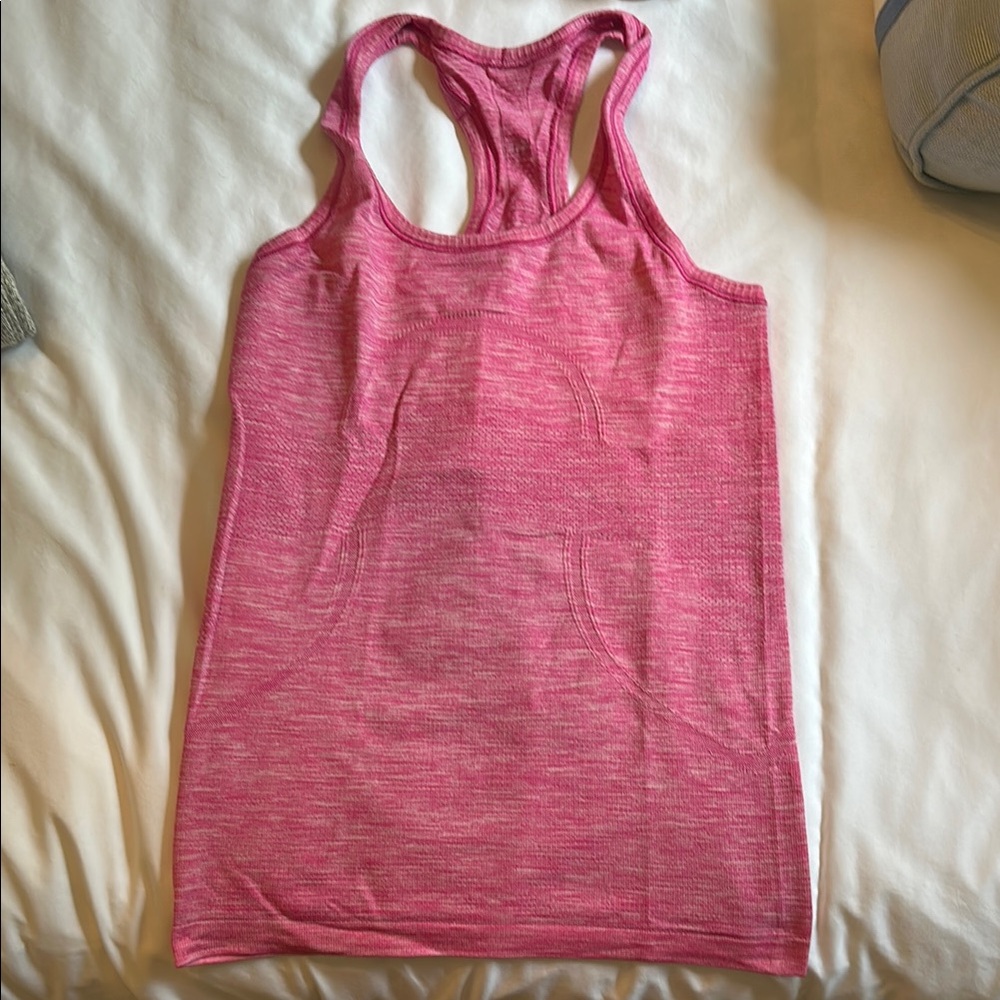 Lululemon Athletica Pink Fitted Tank Top
